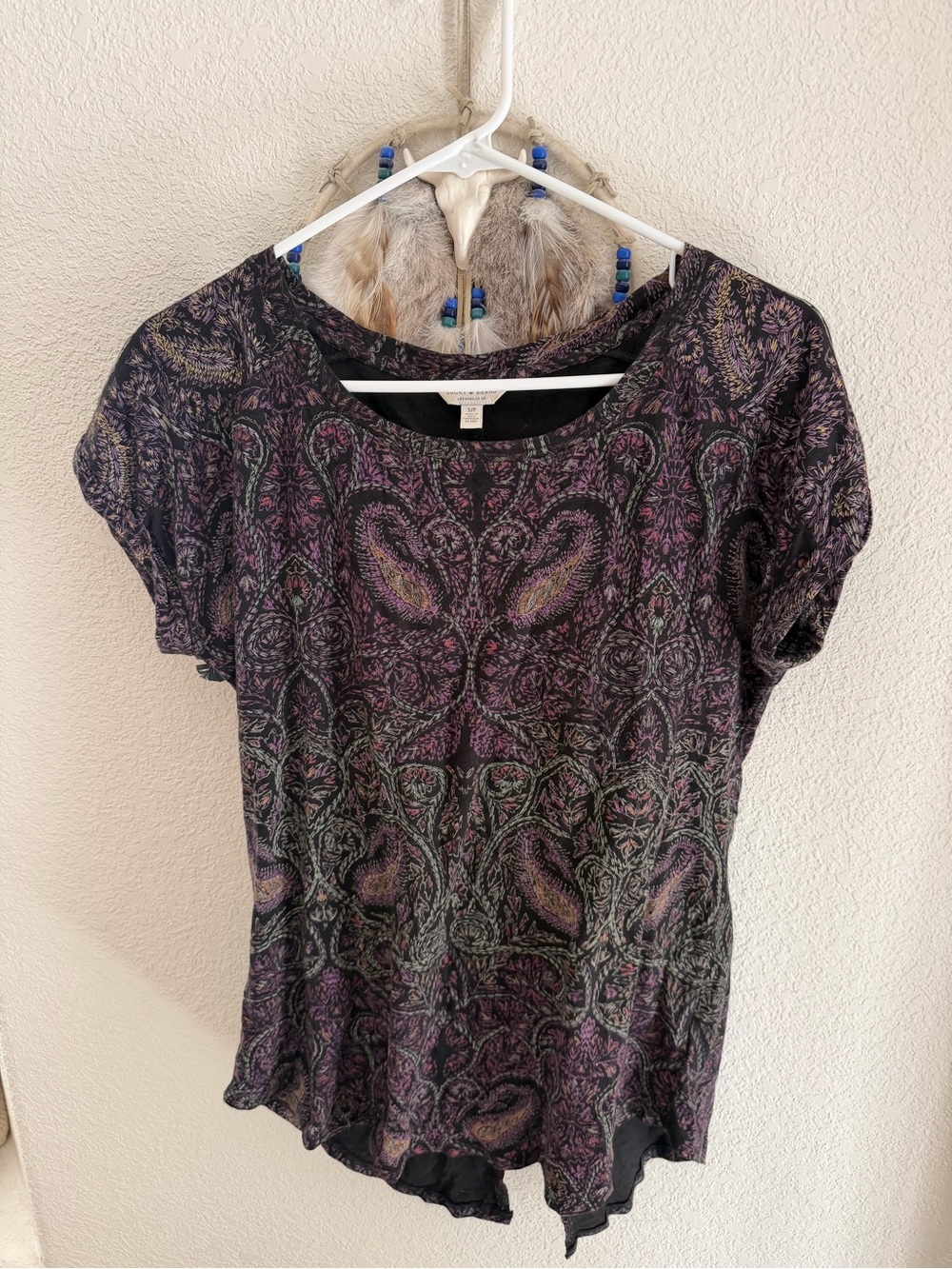 Purple Floral Paisley Top